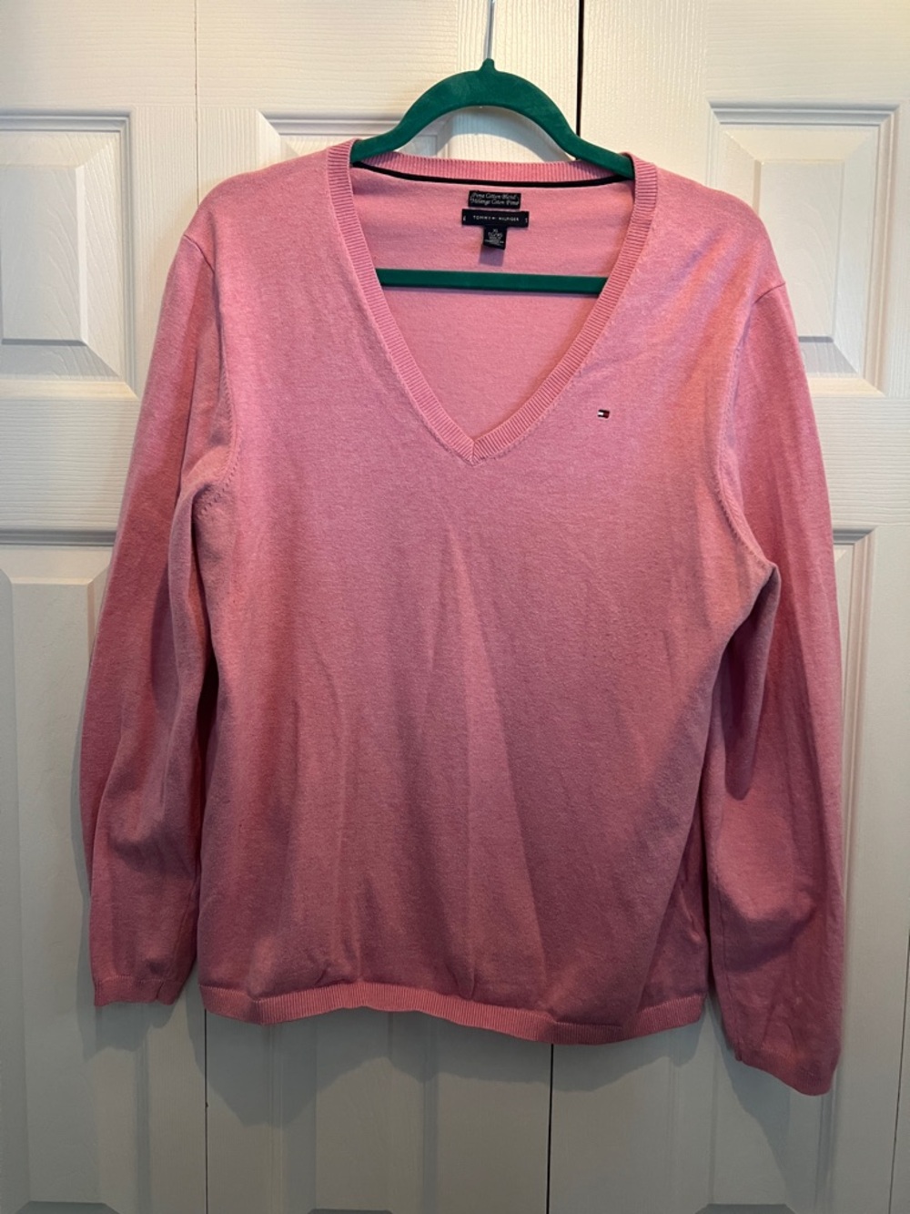 Tommy Hilfiger Light Pink V-Neck Sweater